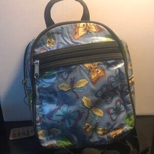 Vintage Colorful Butterfly Print Backpack
